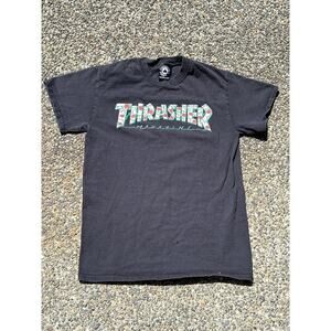 Thrasher magazine Small spell out logo Roses thorns skater punk grunge